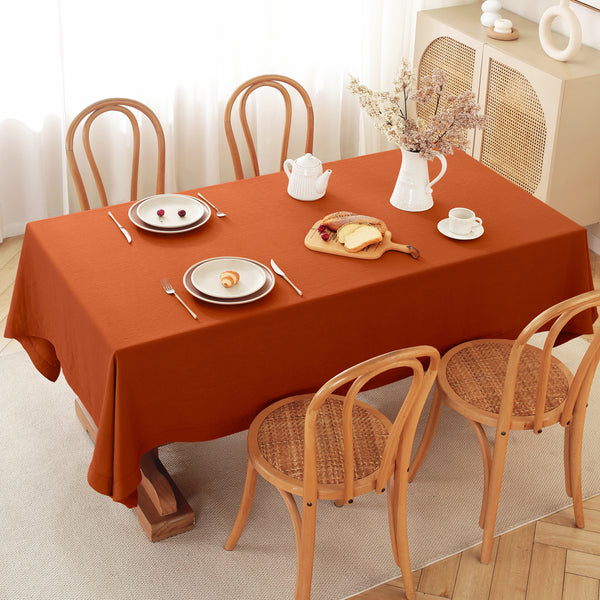 Pure Linen Tablecloth Rectangle - 90 x 132 Inches