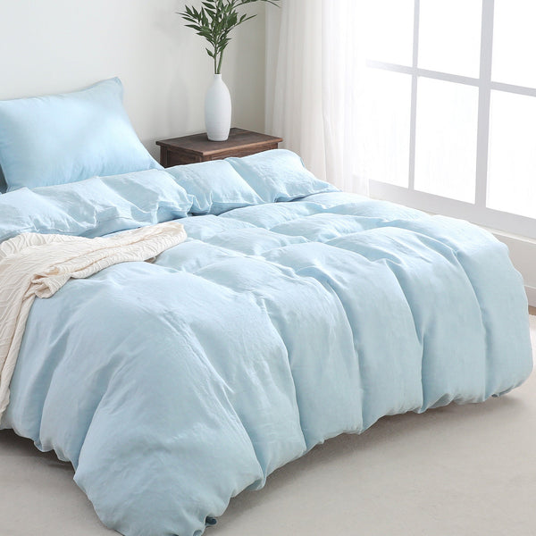 Pure French Linen Duvet Cover - Blue Duvet Cover Only