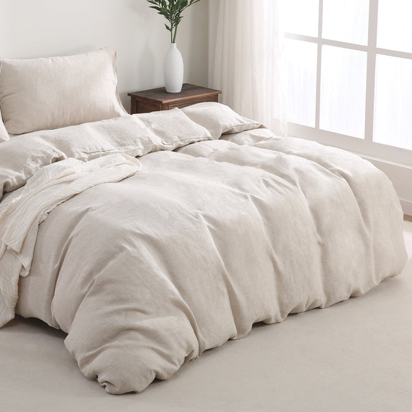 Pure French Linen Duvet Cover - Natural Linen Duvet Cover Only