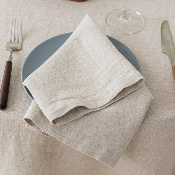 20'' x 20'' Pure French Linen Napkins Set of 4 - Natural Linen