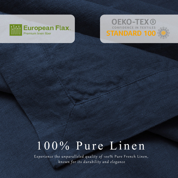 Classic navy blue linen napkin, ideal for an elegant wedding reception or fine dining experience.